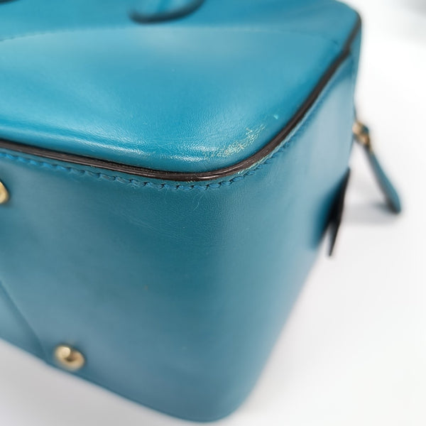 Quilted Calfskin Shoulder Bag Blue