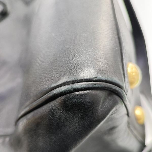 Leather Shoulder Bag Black