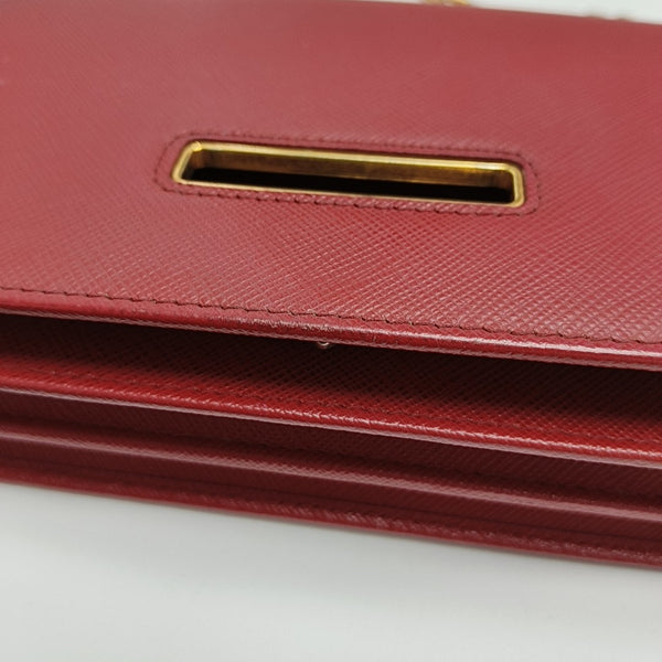 Saffiano Calfskin Crossbody Bag Red