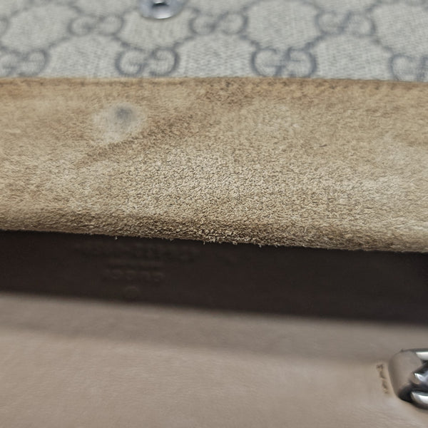 Dionysus Super Mini Monogram Coated Canvas Beige