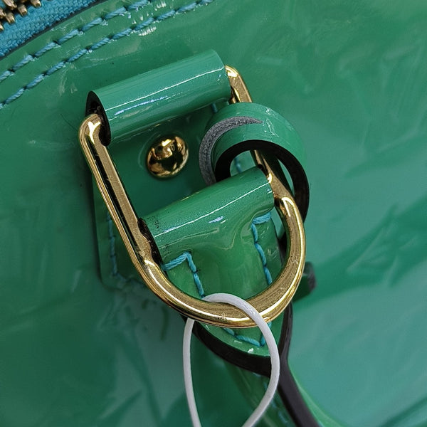 ALMA BB Monogram Patent Leather Green
