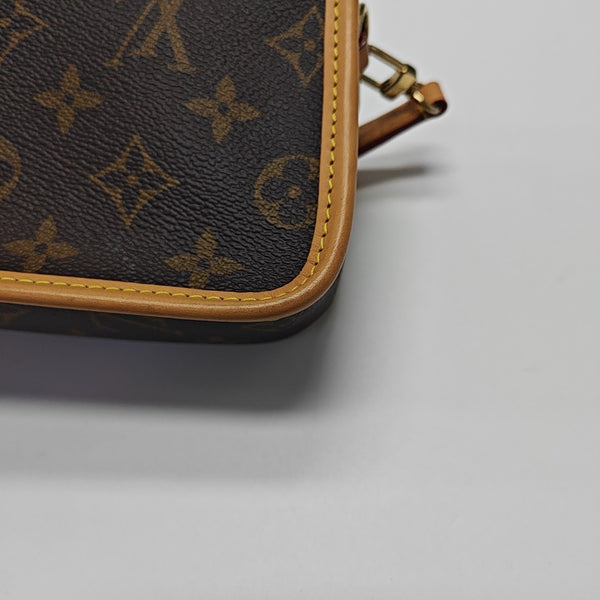 DIANE Nano Monogram Coated Canvas Brown