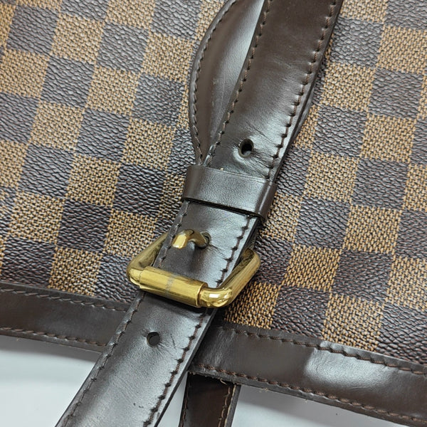 HAMPSTEAD MM Damier Ebene Coated Canvas Brown
