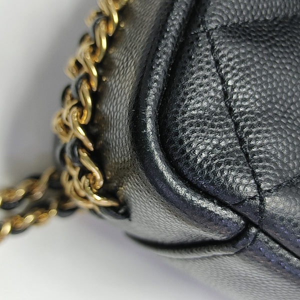 23C Mini Quilted Grained Calfskin Black