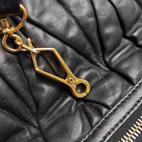 Quilted Lambskin Tote Bag Black