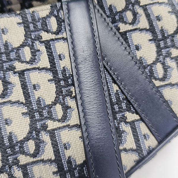 Saddle Mini Oblique Canvas Blue