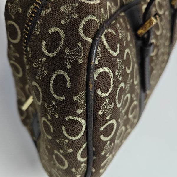 Canvas Top Handle Bag Brown