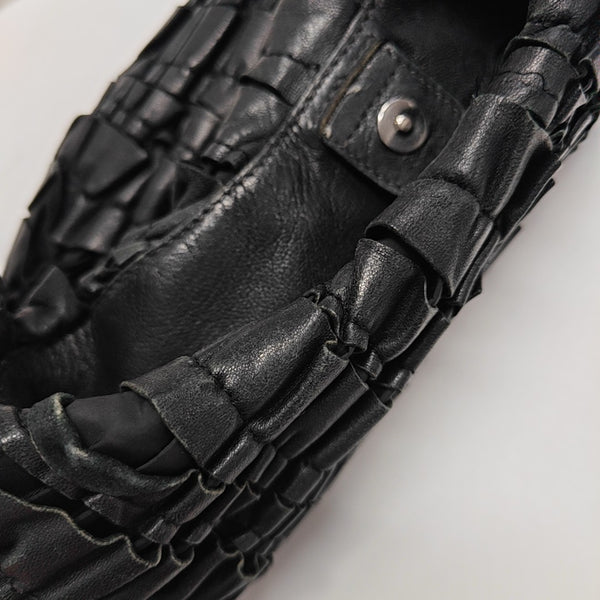 Quilted Calfskin Top Handle Bag Black