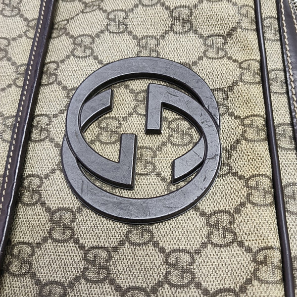 Monogram Coated Canvas Crossbody Bag Beige