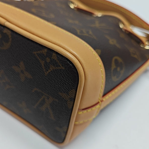 NOÉ Nano Monogram Coated Canvas Brown