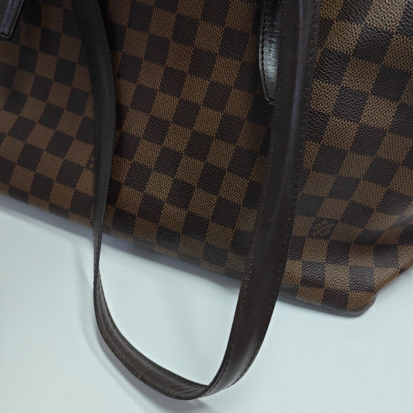 CHELSEA Damier Ebene Coated Canvas Brown