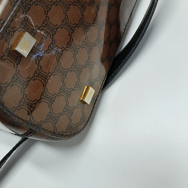 Coated Canvas Tote Bag Brown