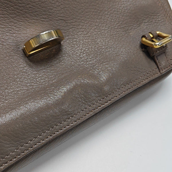Calfskin Shoulder Bag Gray
