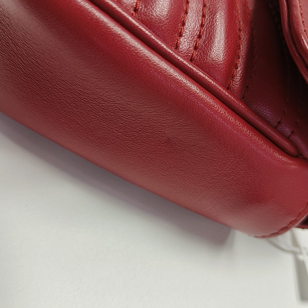 GG Marmont Small Quilted Calfskin Red