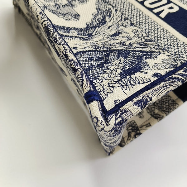 Book Tote Medium Canvas Blue