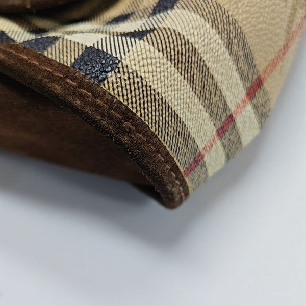 Coated Canvas Shoulder Bag Brown