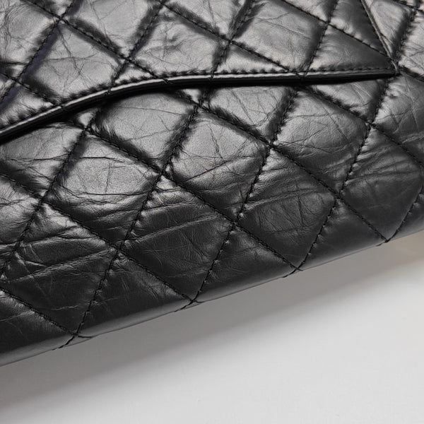 2.55 Maxi Quilted Calfskin Black
