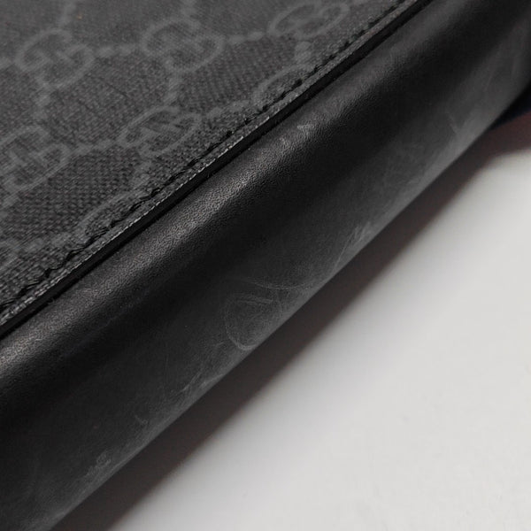 GG Imprime Small Monogram Coated Canvas Black