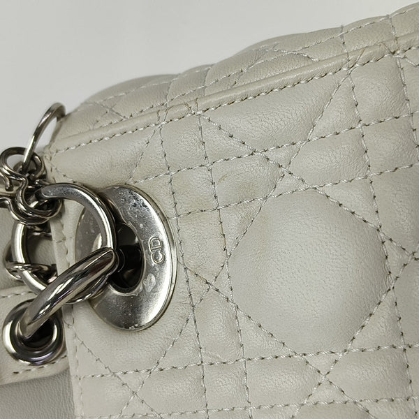 Lady Dior Mini Cannage Lambskin White