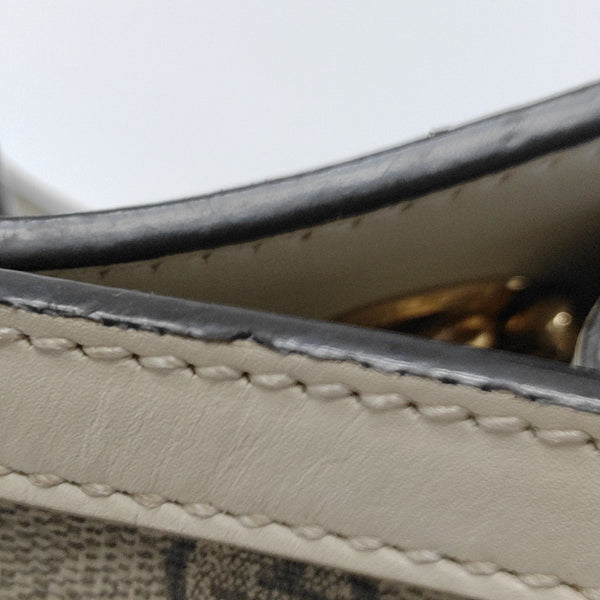 Padlock Small Monogram Coated Canvas Beige