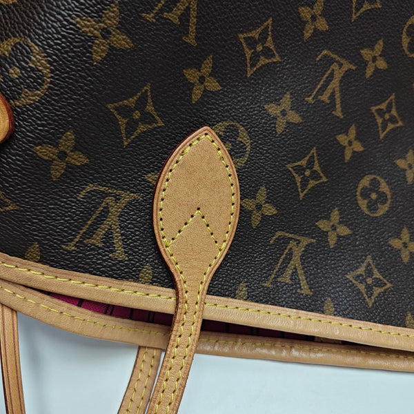 NEVERFULL MM Monogram Coated Canvas Brown