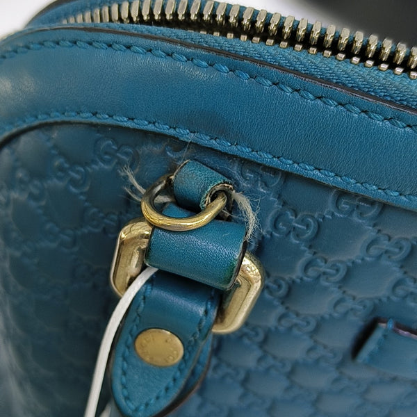 Microguccissima Monogram Calfskin Blue