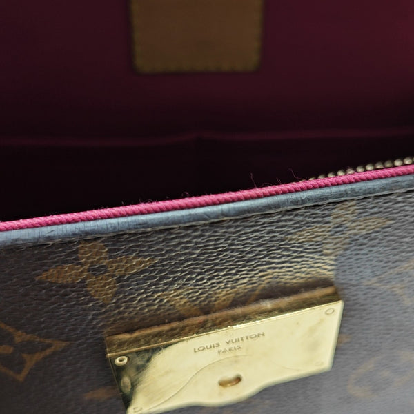 CLUNY PM Monogram Coated Canvas Brown
