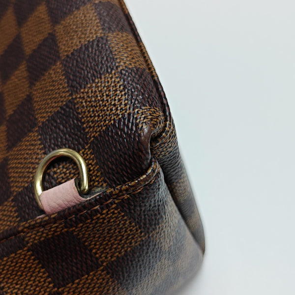 CLAPTON Damier Ebene Coated Canvas Brown