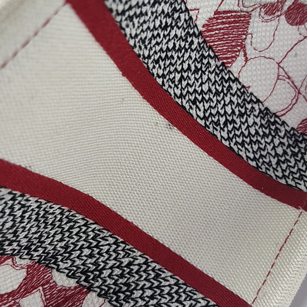 Book Tote Medium Fabric Red