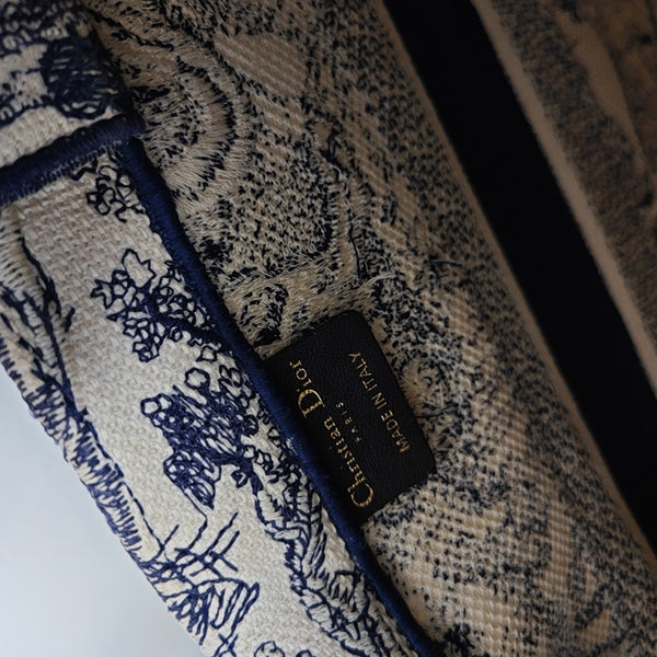 Book Tote Medium Canvas Blue