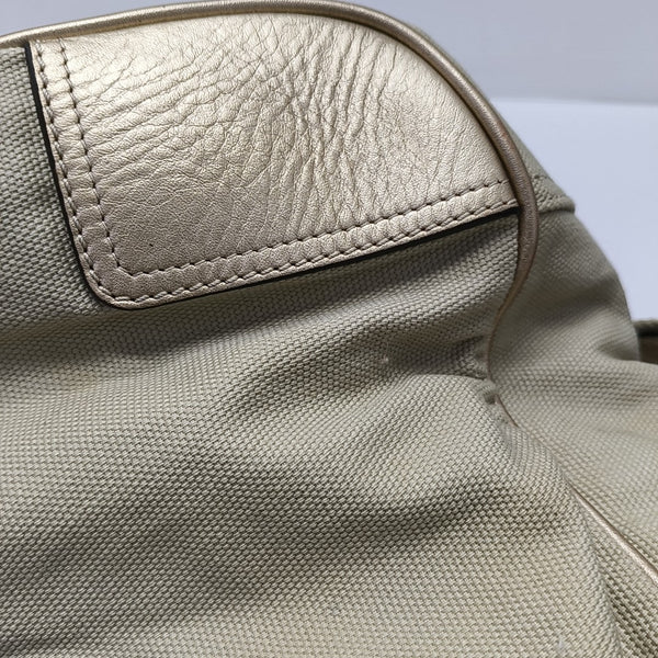 Canvas Shoulder Bag Beige