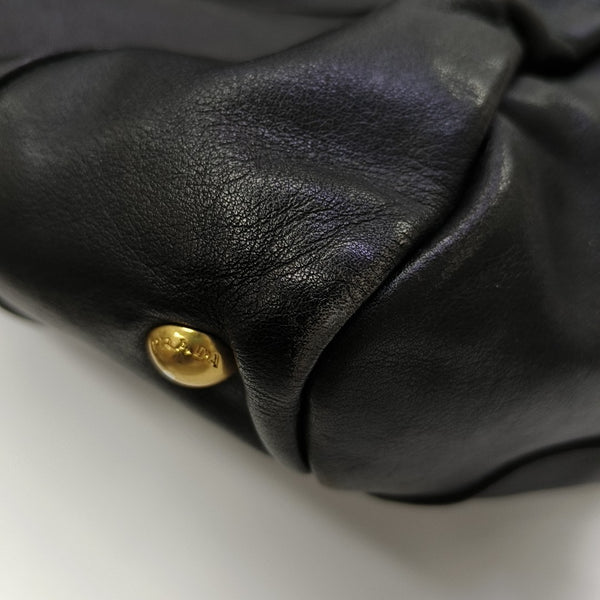 Quilted Calfskin Shoulder Bag Black