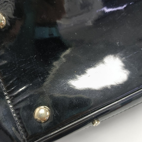Patent Leather Shoulder Bag Black