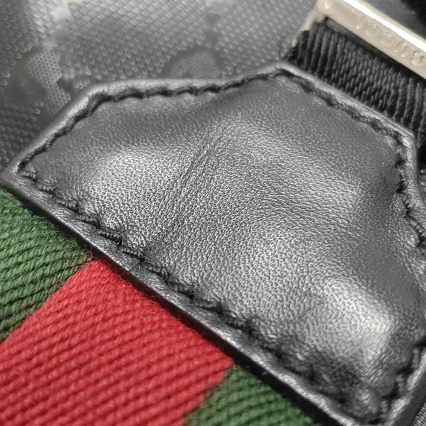 Monogram Coated Canvas Backpack Black
