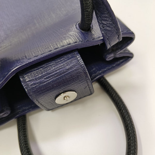 Calfskin Shoulder Bag Blue