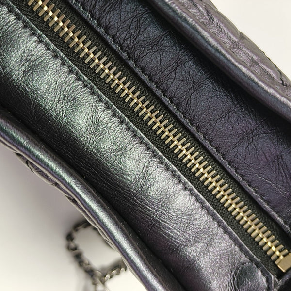 GABRIELLE Small Quilted Calfskin Metallic