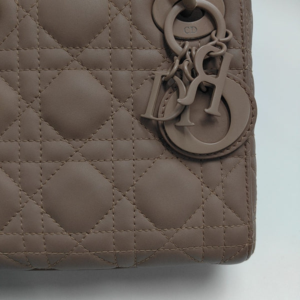 Lady Dior Mini Cannage Calfskin Beige