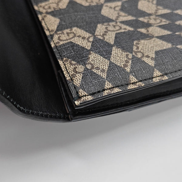 Monogram Coated Canvas Clutch Beige