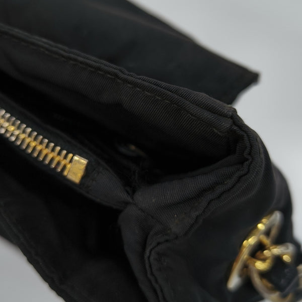 Nylon Shoulder Bag Black