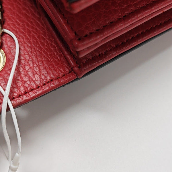 Interlocking G Small Calfskin Red