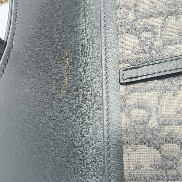 Saddle Mini Oblique Canvas Gray