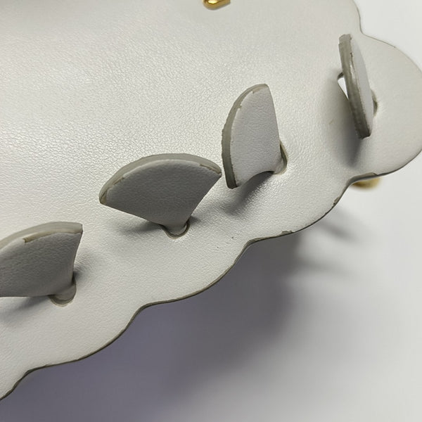 Leather Shoulder Bag White