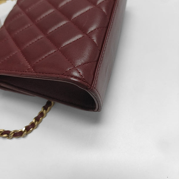 KELLY Medium Quilted Lambskin Red