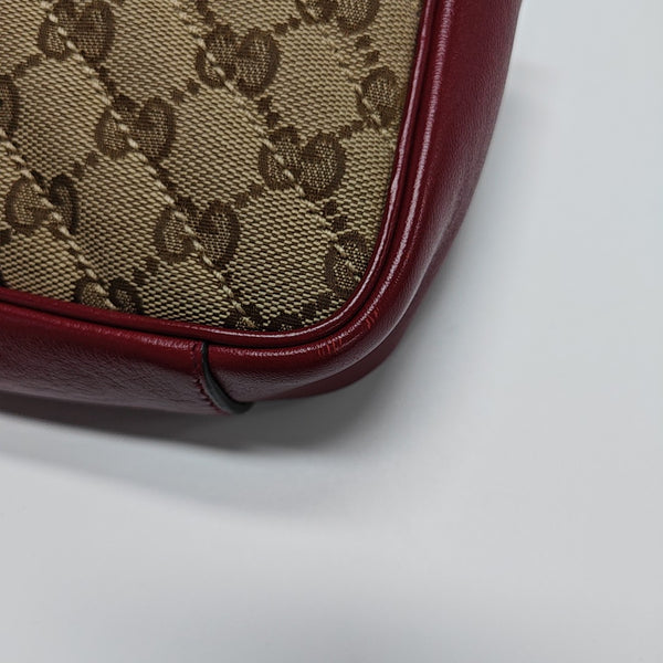 GG Marmont Small Quilted Canvas Brown
