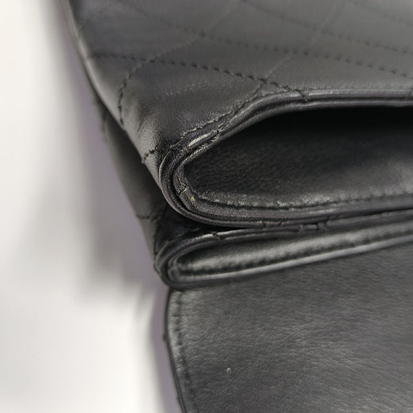 Quilted Calfskin Shoulder Bag Black