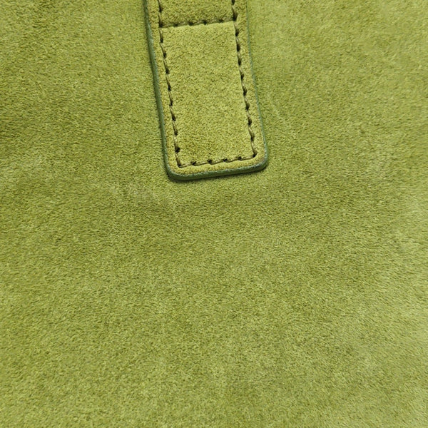Suede Top Handle Bag Green