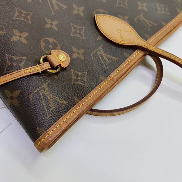 NEVERFULL MM Monogram Coated Canvas Brown