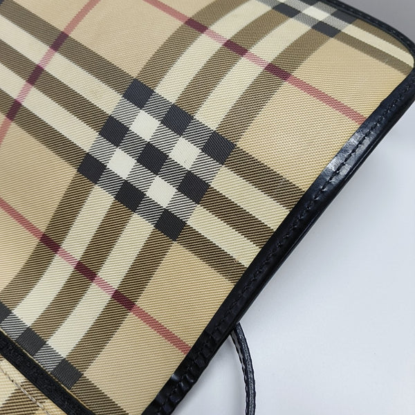 Coated Canvas Crossbody Bag Beige