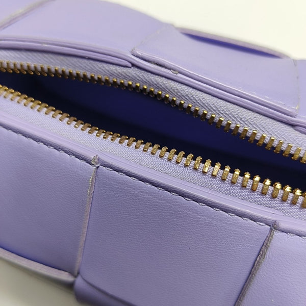 Authenticated pre-owned Intrecciato Small Lambskin Purple - Top Handle Bag at Looply