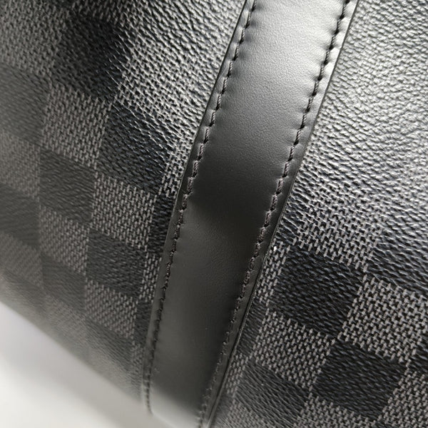 KEEPALL 45 Damier Graphite Coated Canvas Gray